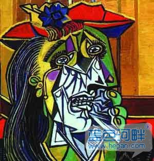 毕加索名画《哭泣的女人》,不要被她的外表所迷惑.